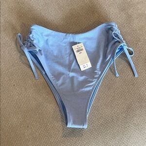 NWT Abercrombie & Fitch Light Blue Tie-Side Bikini Bottoms (cheeky)